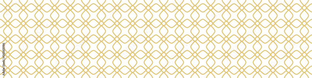 Fototapeta premium Seamless gold pattern on a white background. Golden weave. Illustration for backgrounds, banners, advertising and creative design