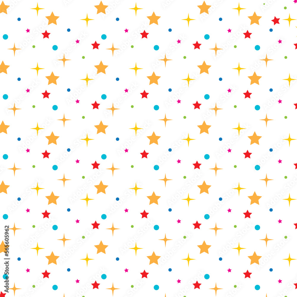 Seamless pattern with little rounded stars background.