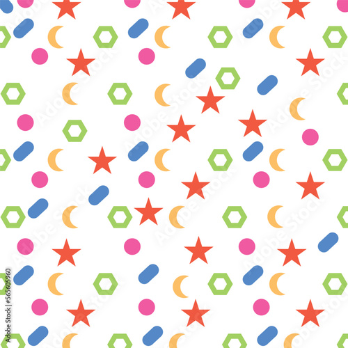 Seamless pattern with little rounded stars background.