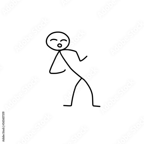 Stick figures hand drawn