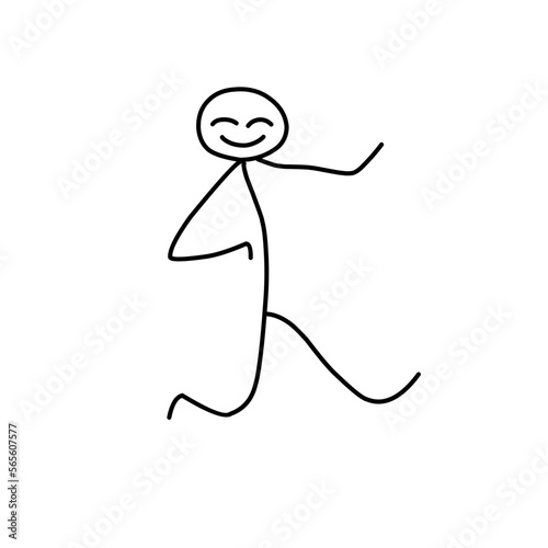 Stick figures hand drawn