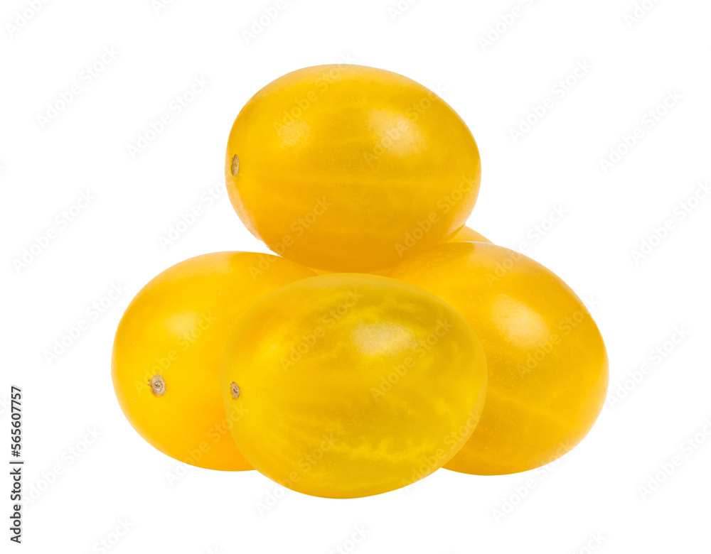 Yellow cherry Tomatoes isolated on transparent png Yellow cherry Tomatoes isolated on transparent png