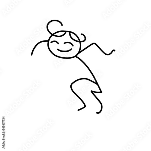 Stick figures hand drawn