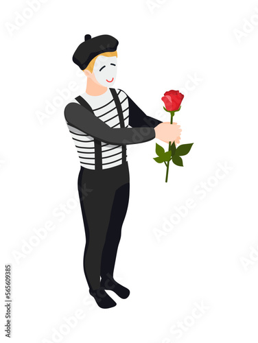 Street Mime Artist Composition