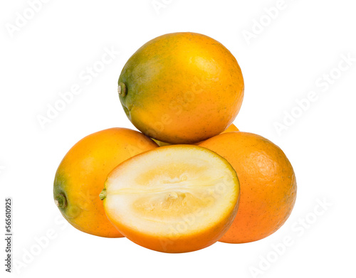 Orange kumquat isolated on transparent png