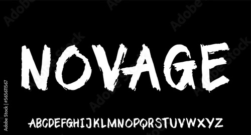 brush grafitti font vector alphabet 