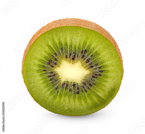 Fresh sliced kiwi fruit isolated on transparent background (.PNG) photo
