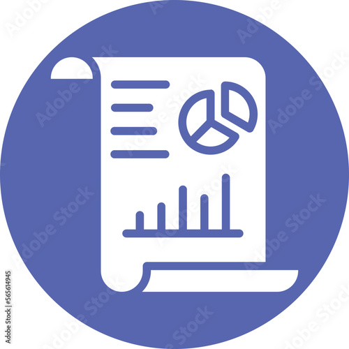 Graph report, inference Vector Icon
