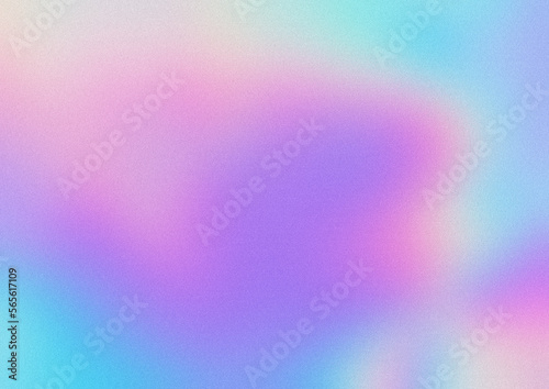 パステルカラーに反射した虹色グラデーションのホログラム背景