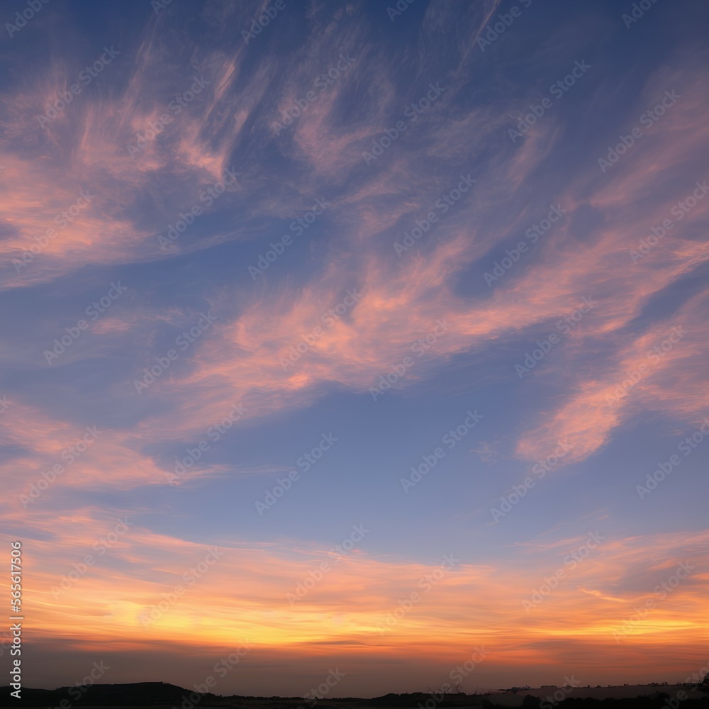 Beautiful sky on twilight time - generative ai