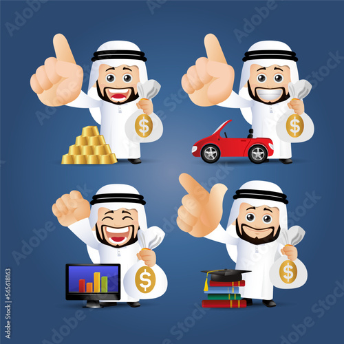People Set - Arab  - Set of business people
