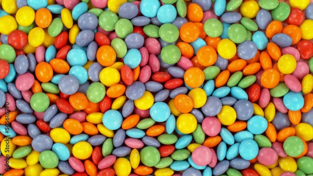 Super slow motion of flying candies up in the air. Camera in super fast motion. Filmed on high speed cinema camera, 1000 fps, placed on high speed cine bot. Super slow motion of flying candies up in the air. Camera in super fast motion. Filmed on high speed cinema camera, 1000 fps, placed on high speed cine bot.