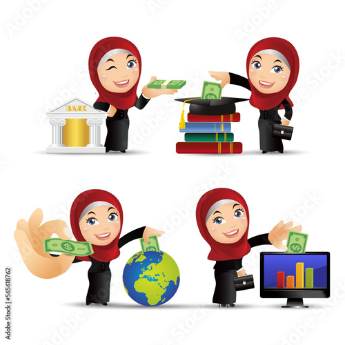 People Set - Arab  - Set of business people