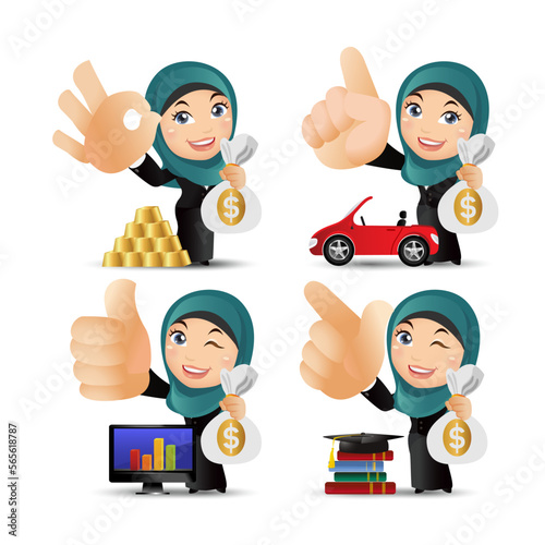 People Set - Arab  - Set of business people