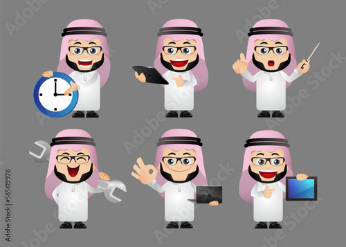 People Set - Arab  - Set of business people