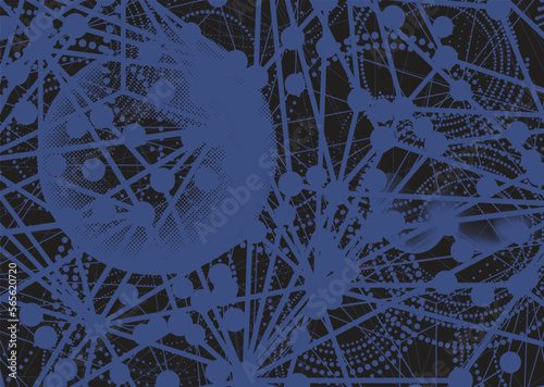 Glitch distorted grunge background . Noise destroyed texture . Trendy defect error shapes . grunge texture . Distressed effect .Vector shapes with a duo tone halftone dots screen print texture.