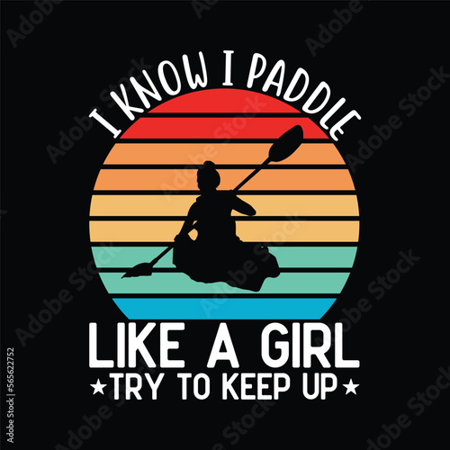 Funny Girl Kayak Retro Kayaking Paddling