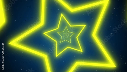 Star Abstract Background Video, Loop Motion Background, Tunnel Background, 3D Render Background