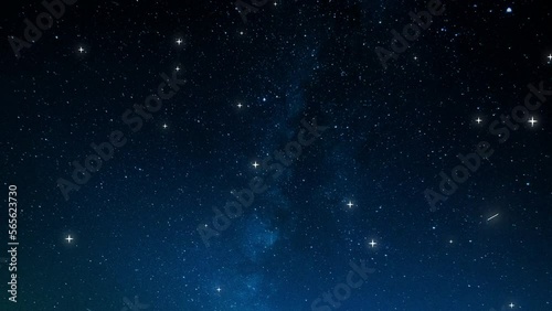 Falling Stars Motion Background, Twinkling Star Background Video Loop, Shooting Stars, 3D Render Background