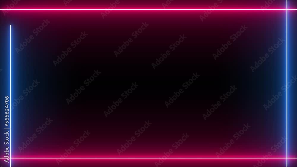 Abstract Frame Background Loop, Neon light, 3D Render Background Abstract Frame Background Loop, Neon light, 3D Render Background
