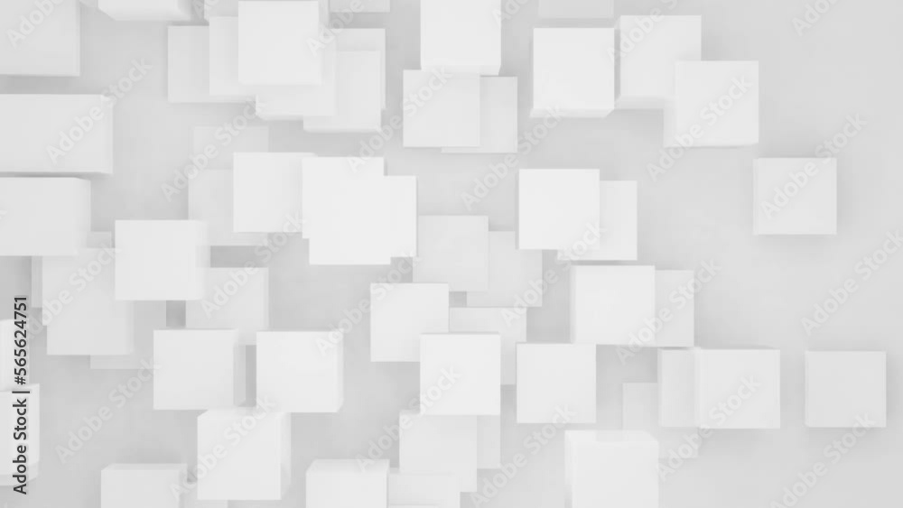 abstract background with squares, cube 3d render Background Loop abstract background with squares, cube 3d render Background Loop