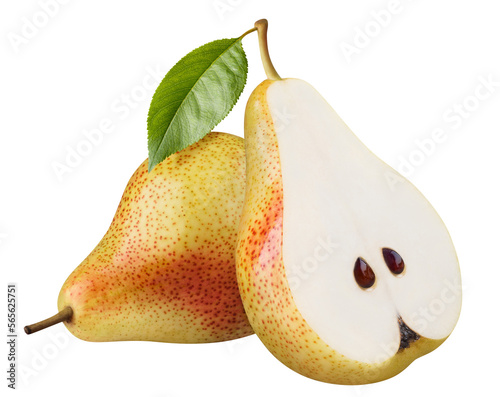 Fototapeta Delicious pears cut out