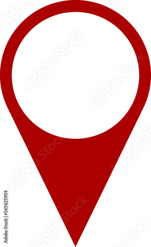 Free Download Red Location Pointer Pin or You Are Here Marker Sign Symbol Icon with Empty Space for Text or Image. Vector Image. - GFXLoad