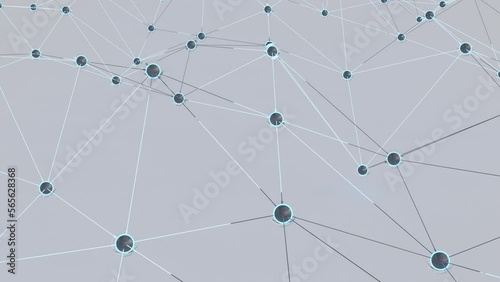 Network Connection 4K Motion Background Video Loop, Abstract Plexus, Dot Connection, Technology Sci-Fi
