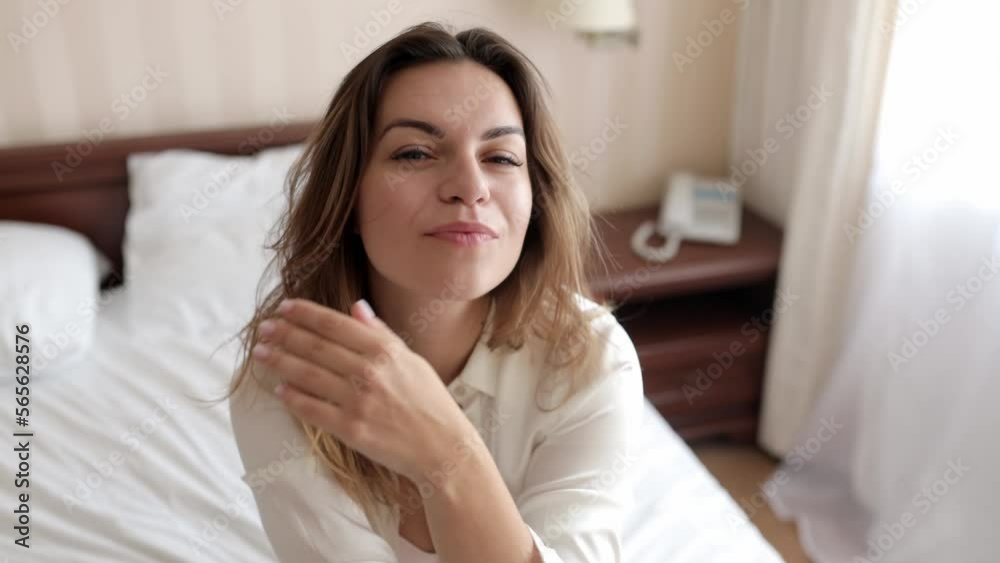 beautiful young woman basking in bed in the sunshine of the morning sun, the girl woke up and enjoying new day, lazy to get up, the concept of lifestyle and rest beautiful young woman basking in bed in the sunshine of the morning sun, the girl woke up and enjoying new day, lazy to get up, the concept of lifestyle and rest