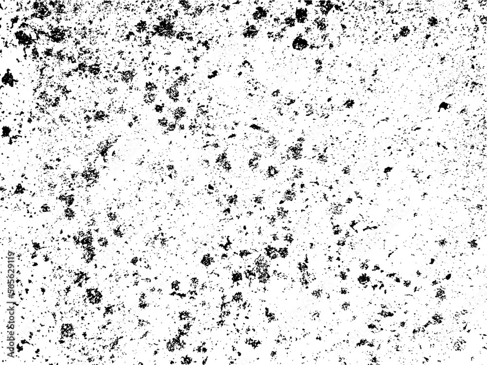 Black and white dirty grunge texture of an old damaged concrete wall. Vector abstract grunge overlay texture, grunge stencil. Distress design template. Urban natural dirty elements
