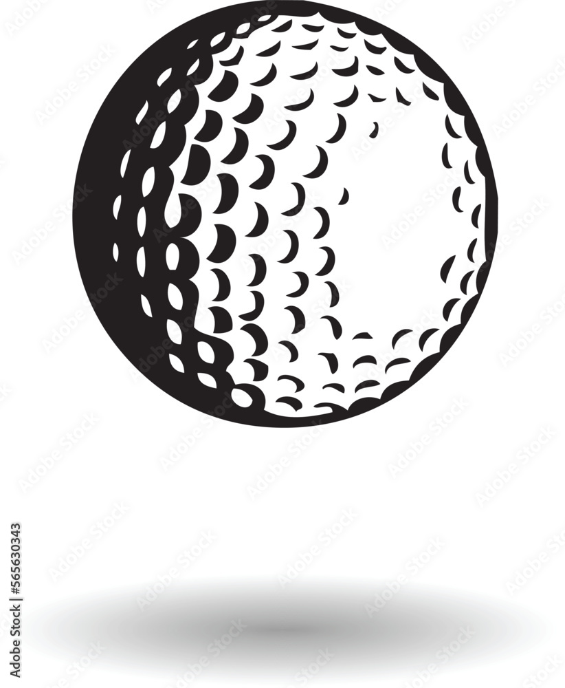 Golf ball icon over white background vector illustration. Golf club logo  concept Stock-vektor | Adobe Stock