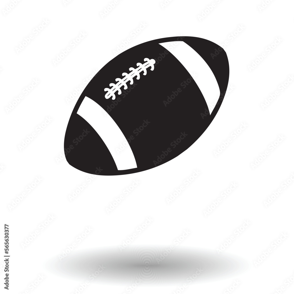 American footbal, rugby ball icon over white background vector illustration. Sportclub logo concept American footbal, rugby ball icon over white background vector illustration. Sportclub logo concept