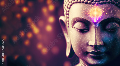 Buddha Sparkles and Meditation  - Generative AI