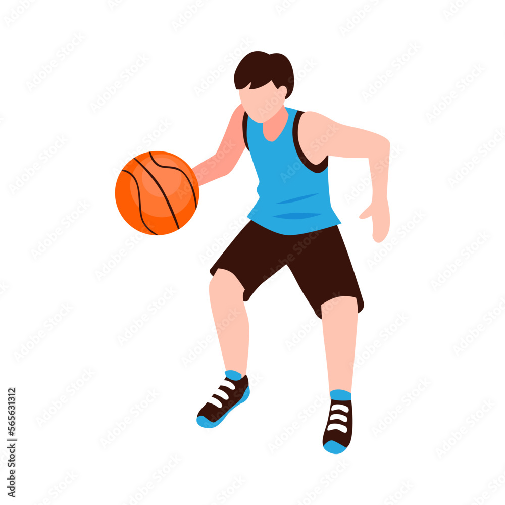 Schoolboy Basketball Player Composition