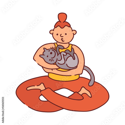 Pet Lover Cartoon Composition