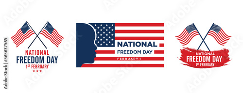 National Freedom Day. February 1. Holiday poster. Vector illustration. 