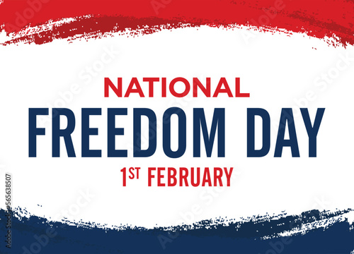 National Freedom Day. February 1. Holiday poster. Vector illustration. 