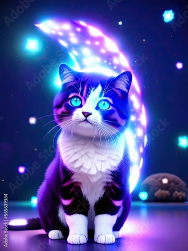 A cat in space. Space cat