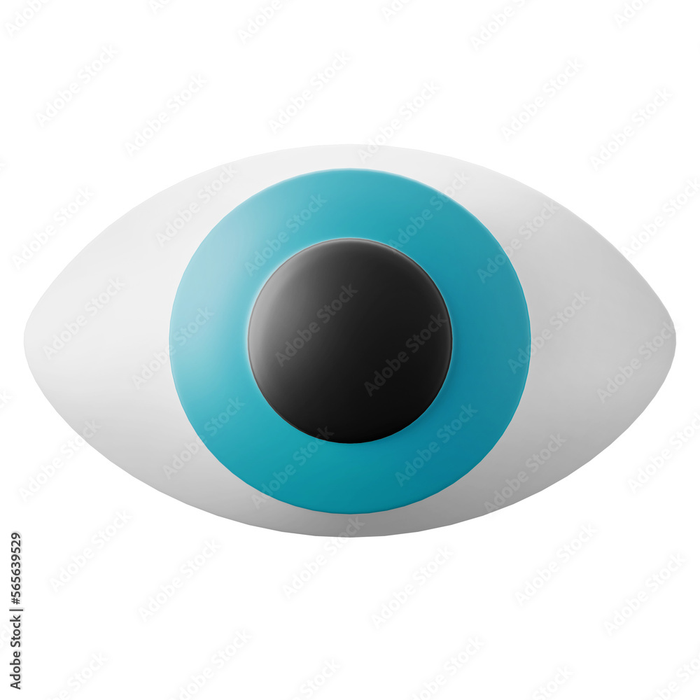 one optical eye visibility symbol user interface theme 3d icon rendering illustration isolated one optical eye visibility symbol user interface theme 3d icon rendering illustration isolated