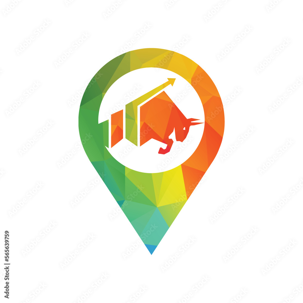 Bull with chart bar logo design. Finance vector logo design.
Bull with chart bar logo design. Finance vector logo design.