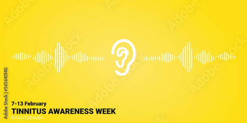 vector graphic of tinnitus awareness week good for tinnitus awareness week celebration. flat design. flyer design.flat illustration. photo