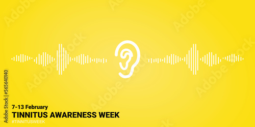 vector graphic of tinnitus awareness week good for tinnitus awareness week celebration. flat design. flyer design.flat illustration.