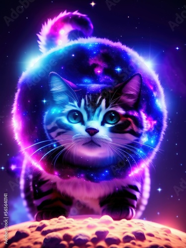 A cat in space. Space cat