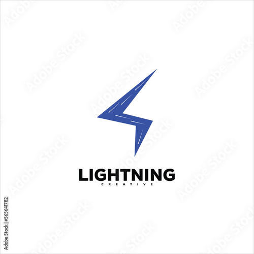 Vector logo illustration lightning design color