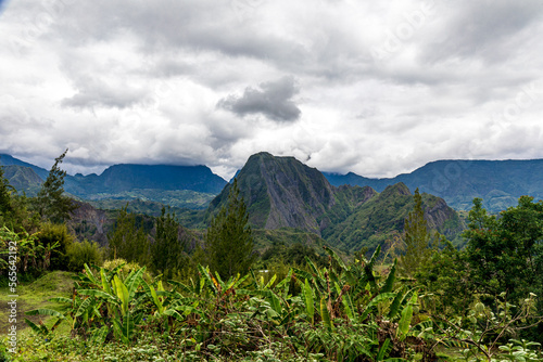 Salazie, Reunion Island - View to Anchaing Piton from Hell-Bourg