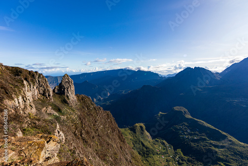 Mafate, Reunion Island - View to Mafate cirque from Maido point of view