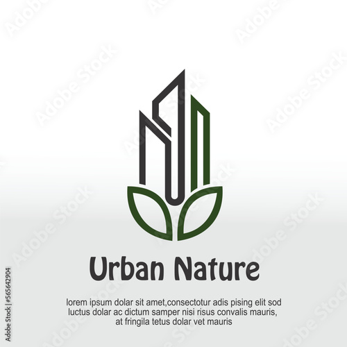 urban nature city logo design