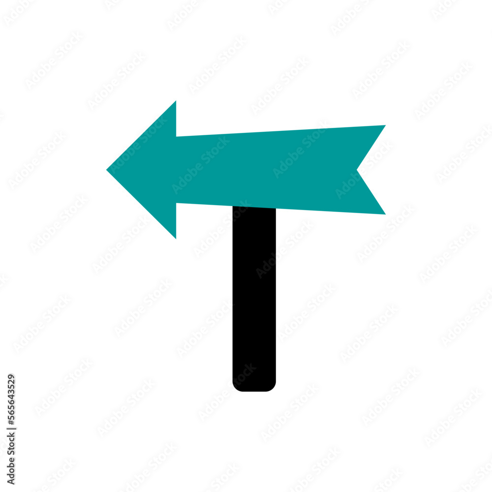 Direction sign post with arrow set vector illustration. Arrows for direction vector icon. Turquoise color. Direction sign post with arrow set vector illustration. Arrows for direction vector icon. Turquoise color.