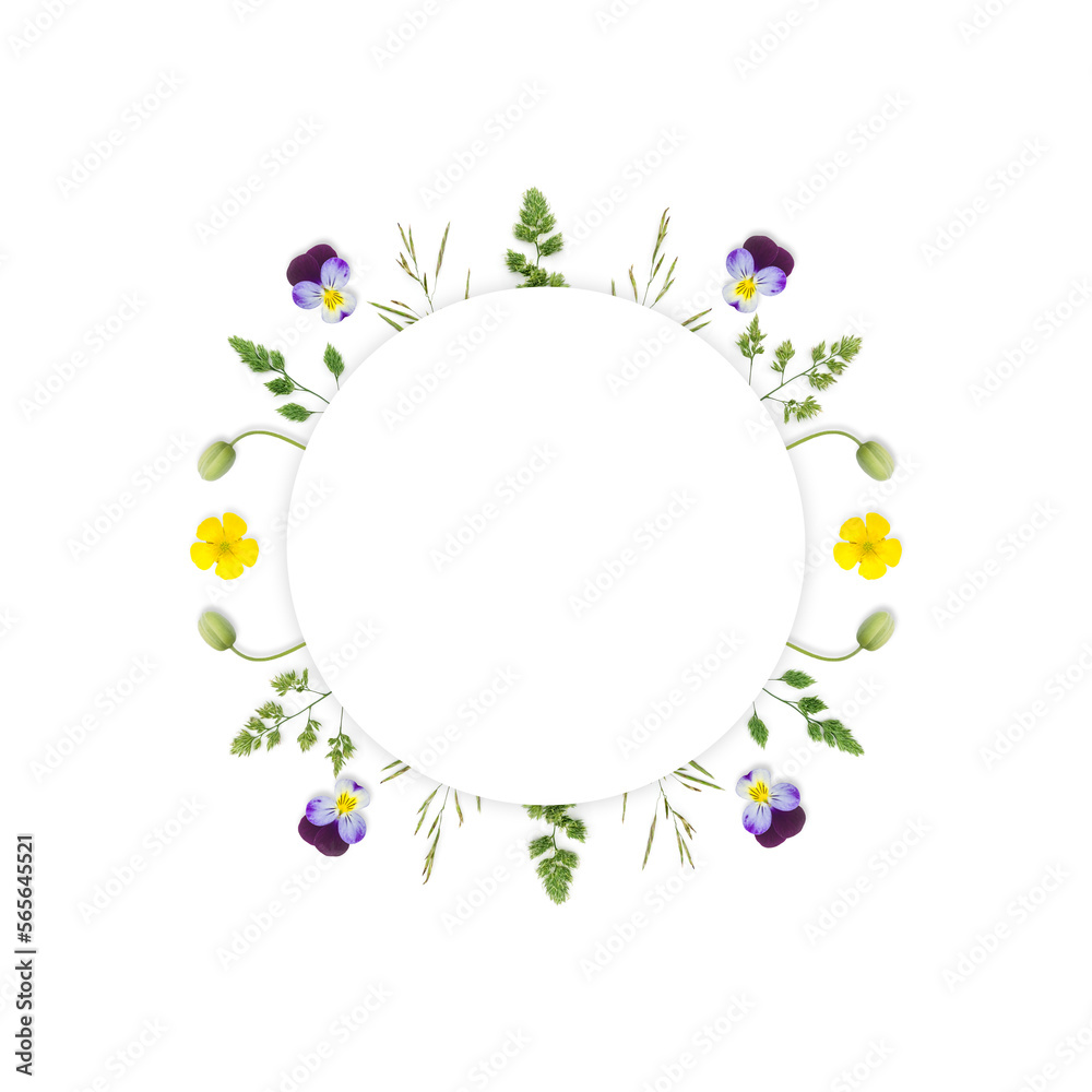 Mockup blank paper greeting card Invitation sheet flower frame space for text forest herbs Mockup blank paper greeting card Invitation sheet flower frame space for text forest herbs