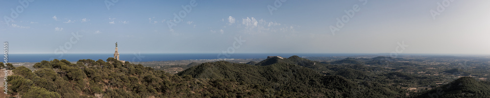 Panoramablick über die Ostküste von Mallorca Panoramablick über die Ostküste von Mallorca